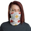 Colourful Shapes Grid Neck Gaiter | Unisex